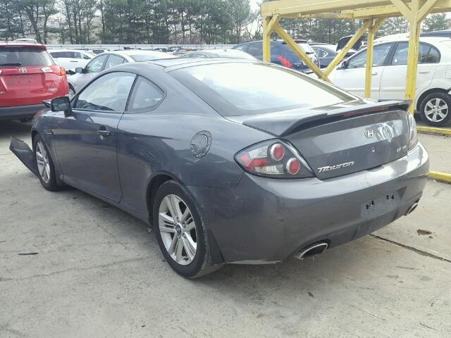 KMHHN66F07U252283 - 2007 HYUNDAI TIBURON GT GRAY photo 3