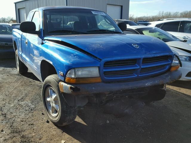 1B7GG22N4YS526243 - 2000 DODGE DAKOTA BLUE photo 1