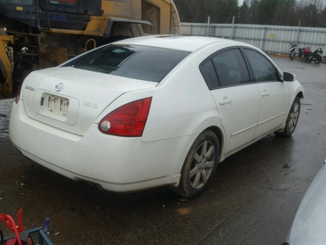 1N4BA41E74C872340 - 2004 NISSAN MAXIMA SE WHITE photo 4