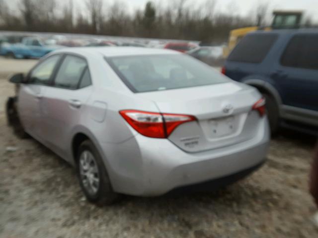 5YFBURHE8FP303205 - 2015 TOYOTA COROLLA L SILVER photo 3