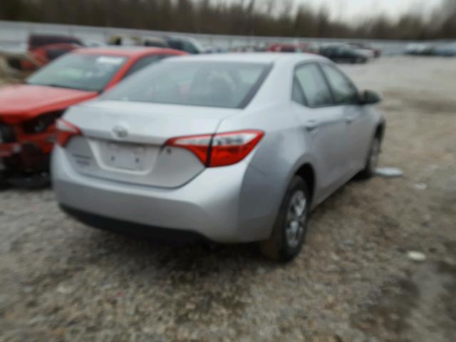 5YFBURHE8FP303205 - 2015 TOYOTA COROLLA L SILVER photo 4