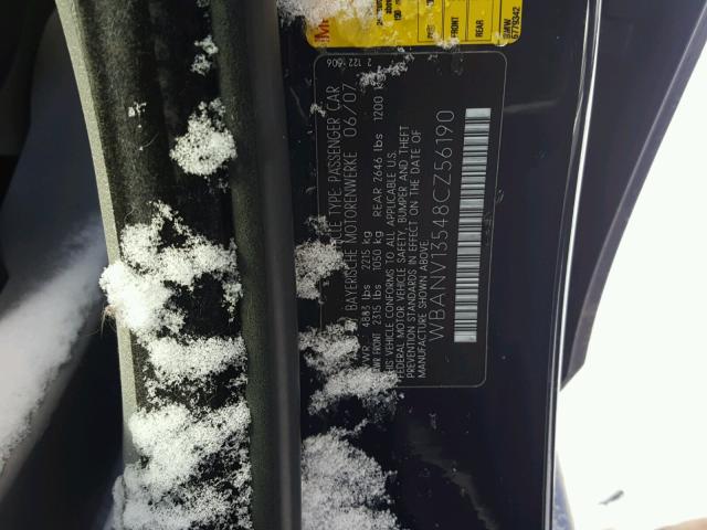 WBANV13548CZ56190 - 2008 BMW 528 XI BLUE photo 10