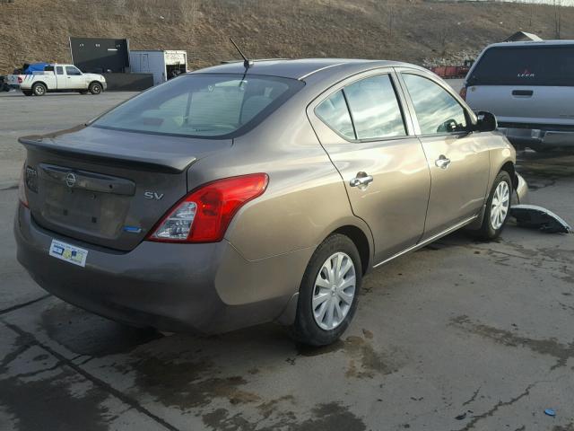 3N1CN7AP3CL936756 - 2012 NISSAN VERSA S CHARCOAL photo 4