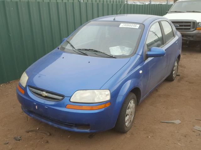 KL1TD52655B394291 - 2005 CHEVROLET AVEO BASE BLUE photo 2