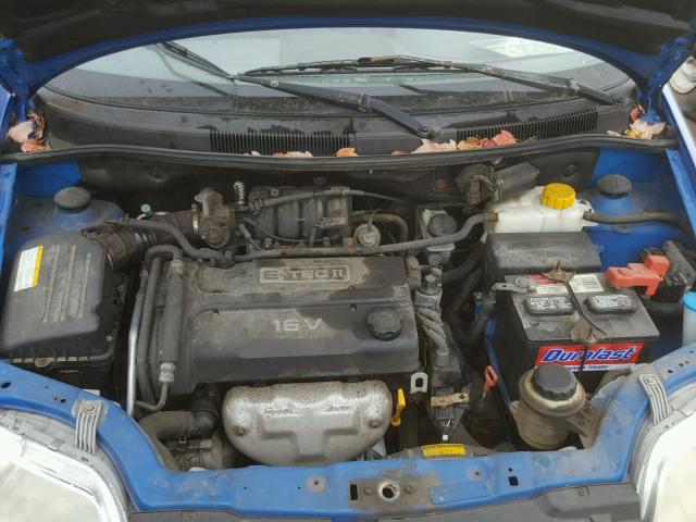 KL1TD52655B394291 - 2005 CHEVROLET AVEO BASE BLUE photo 7