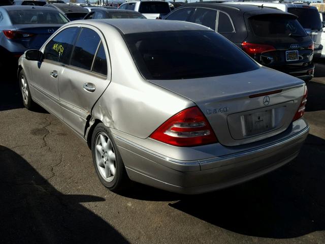 WDBRF61J53F333018 - 2003 MERCEDES-BENZ C 240 SILVER photo 3