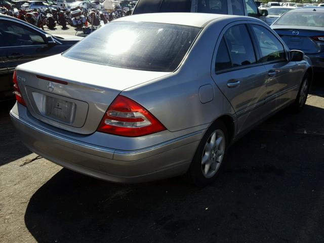 WDBRF61J53F333018 - 2003 MERCEDES-BENZ C 240 SILVER photo 4