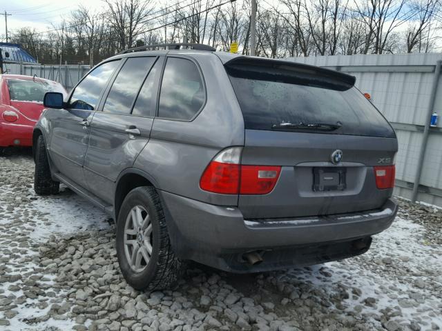 5UXFA13565LY05042 - 2005 BMW X5 3.0I GRAY photo 3