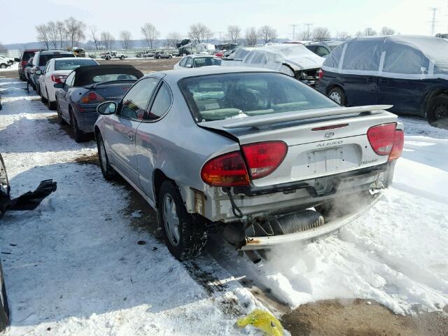 1G3NL12E12C108284 - 2002 OLDSMOBILE ALERO GL GRAY photo 3