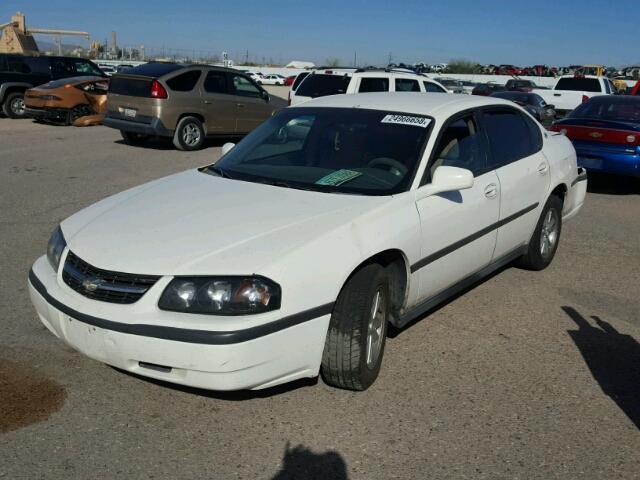 2G1WF52E959370058 - 2005 CHEVROLET IMPALA WHITE photo 2