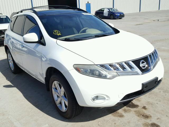 JN8AZ18U29W009160 - 2009 NISSAN MURANO S WHITE photo 1