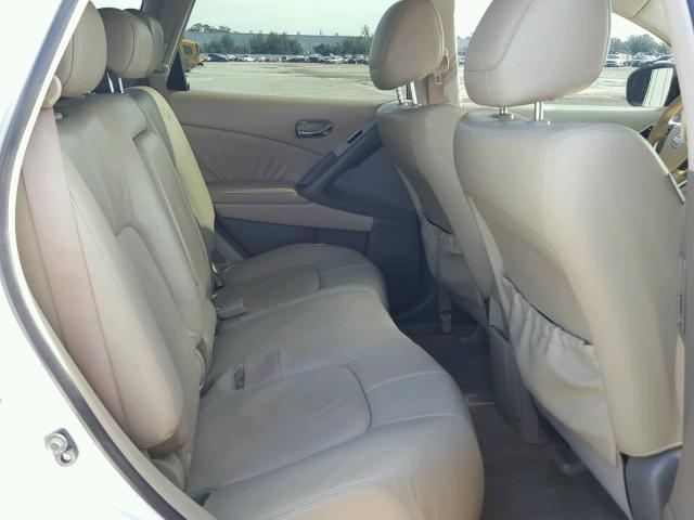 JN8AZ18U29W009160 - 2009 NISSAN MURANO S WHITE photo 6