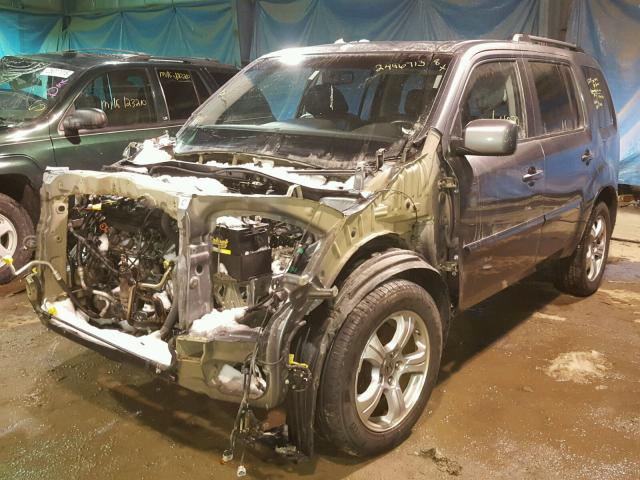 5FNYF4H61CB013315 - 2012 HONDA PILOT EXL BLUE photo 2