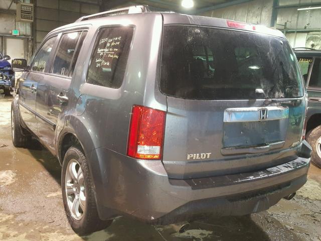 5FNYF4H61CB013315 - 2012 HONDA PILOT EXL BLUE photo 3