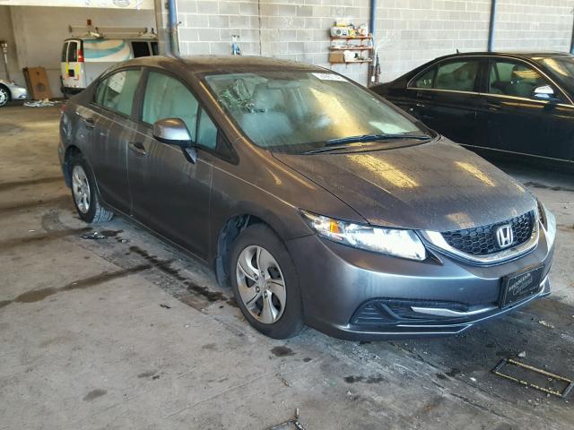 19XFB2F5XDE036228 - 2013 HONDA CIVIC LX BLUE photo 1