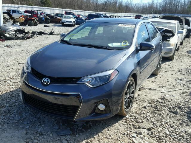 2T1BURHE5EC196970 - 2014 TOYOTA COROLLA L GRAY photo 2