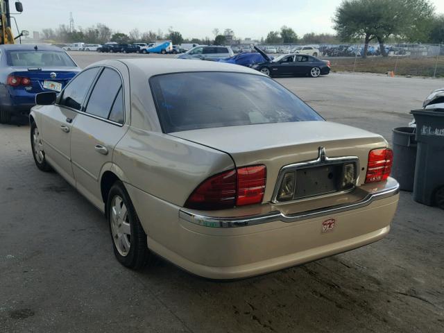 1LNHM87A02Y710956 - 2002 LINCOLN LS BEIGE photo 3