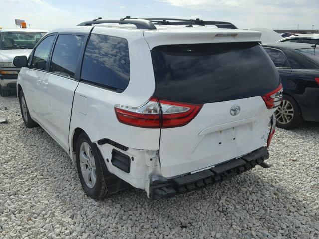 5TDKK3DC7FS661054 - 2015 TOYOTA SIENNA LE WHITE photo 3