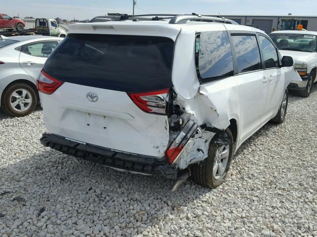 5TDKK3DC7FS661054 - 2015 TOYOTA SIENNA LE WHITE photo 4