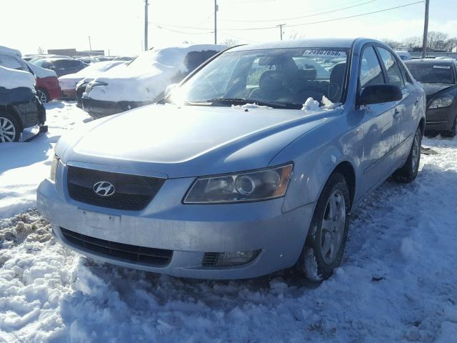 5NPEU46C96H168119 - 2006 HYUNDAI SONATA GLS BLUE photo 2