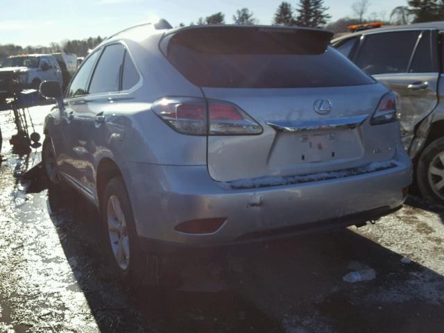 2T2BK1BA7DC211086 - 2013 LEXUS RX 350 SILVER photo 3