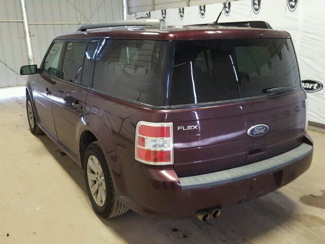 2FMGK5BCXBBD15785 - 2011 FORD FLEX SE MAROON photo 3