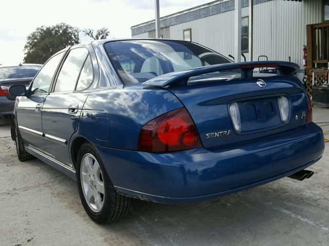 3N1AB51D44L733256 - 2004 NISSAN SENTRA SE- BLUE photo 3