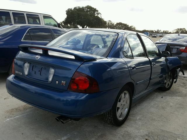 3N1AB51D44L733256 - 2004 NISSAN SENTRA SE- BLUE photo 4