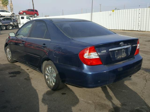 4T1BE32K33U240775 - 2003 TOYOTA CAMRY LE BLUE photo 3