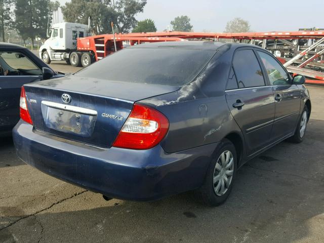 4T1BE32K33U240775 - 2003 TOYOTA CAMRY LE BLUE photo 4