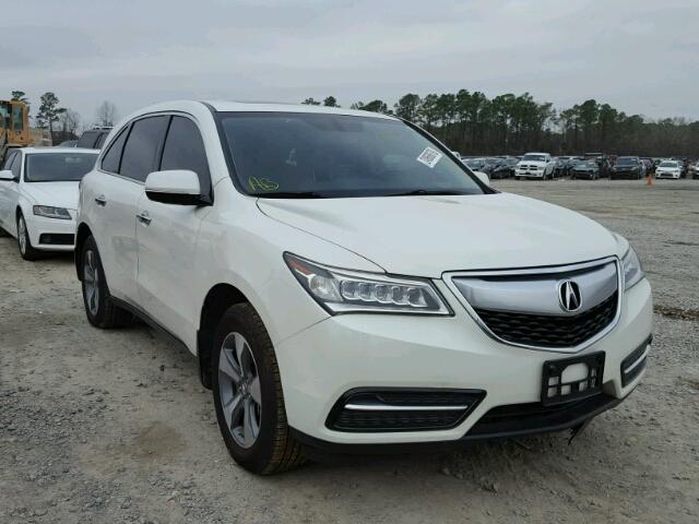 5FRYD4H27EB019172 - 2014 ACURA MDX WHITE photo 1