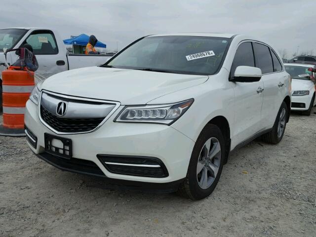 5FRYD4H27EB019172 - 2014 ACURA MDX WHITE photo 2