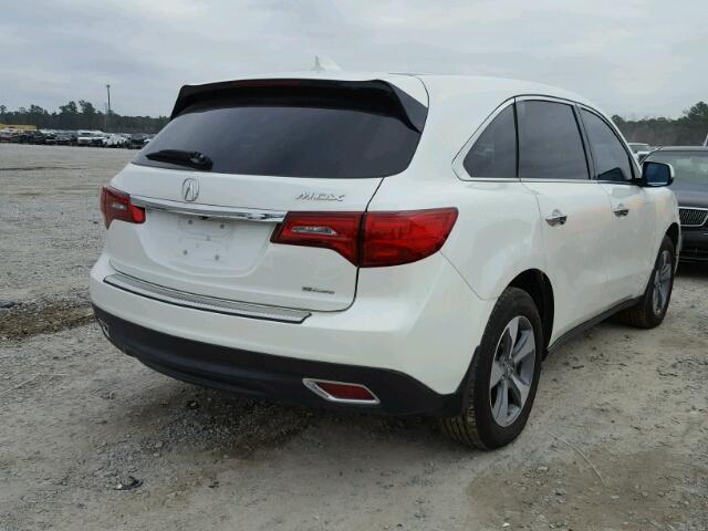 5FRYD4H27EB019172 - 2014 ACURA MDX WHITE photo 4