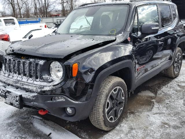 ZACCJBCBXHPF26936 - 2017 JEEP RENEGADE T BLACK photo 2