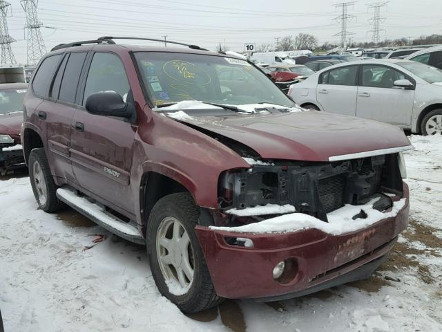 1GKDT13S042214240 - 2004 GMC ENVOY MAROON photo 1