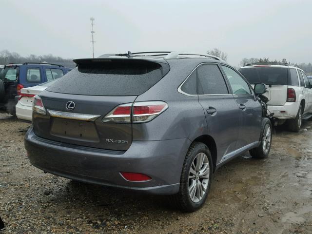 JTJBC1BA2D2061630 - 2013 LEXUS RX 450 CHARCOAL photo 4