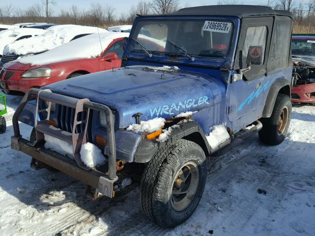 1J4FY19P3SP228846 - 1995 JEEP WRANGLER / BLUE photo 2