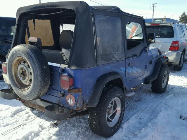 1J4FY19P3SP228846 - 1995 JEEP WRANGLER / BLUE photo 4