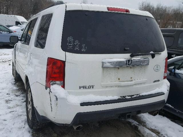 5FNYF4H58BB062243 - 2011 HONDA PILOT EXL WHITE photo 3