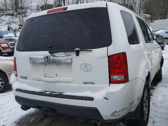 5FNYF4H58BB062243 - 2011 HONDA PILOT EXL WHITE photo 4