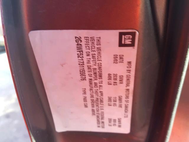 2G4WF521731155676 - 2003 BUICK REGAL GS TAN photo 10