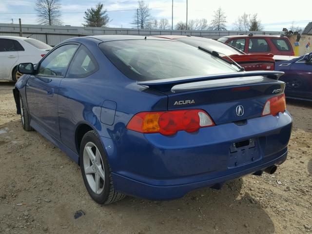 JH4DC530X2C021486 - 2002 ACURA RSX TYPE-S BLUE photo 3