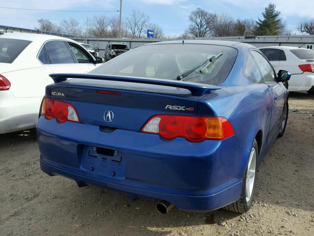 JH4DC530X2C021486 - 2002 ACURA RSX TYPE-S BLUE photo 4