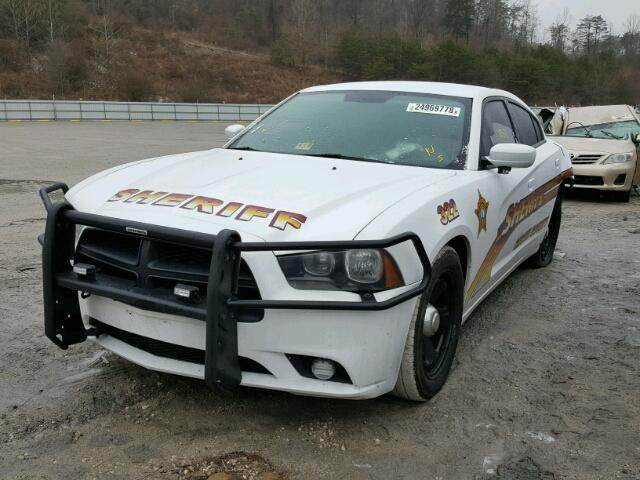 2C3CDXATXEH223818 - 2014 DODGE CHARGER PO WHITE photo 2