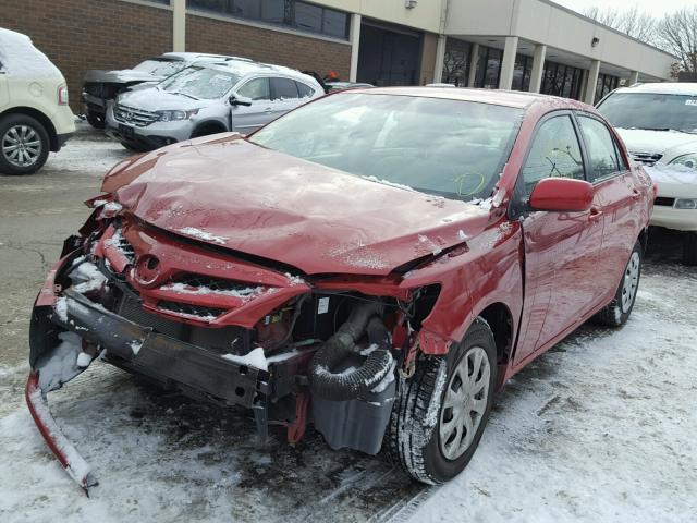 2T1BU4EEXBC735943 - 2011 TOYOTA COROLLA BA RED photo 2