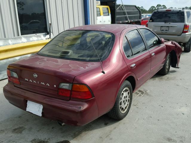 JN1CA21D9TM409590 - 1996 NISSAN MAXIMA GLE BURGUNDY photo 4