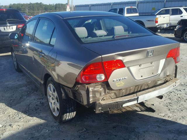 2HGFA165X8H314148 - 2008 HONDA CIVIC LX GRAY photo 3