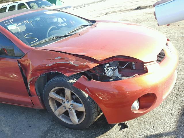 4A3AL25F88E038382 - 2008 MITSUBISHI ECLIPSE SP ORANGE photo 9