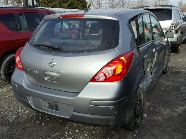 3N1BC13E57L384595 - 2007 NISSAN VERSA S GRAY photo 4