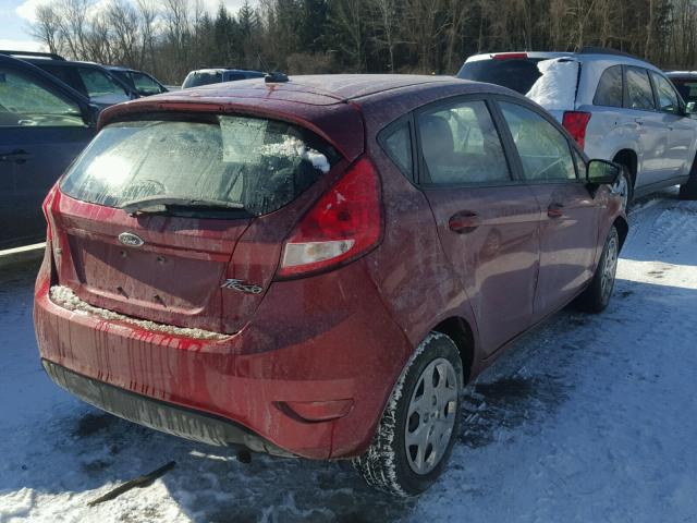 3FADP4EJ1DM199705 - 2013 FORD FIESTA SE RED photo 4